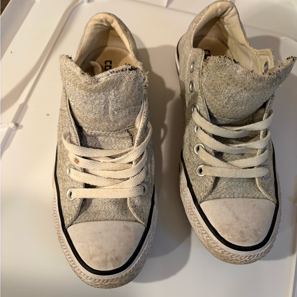 Converse Grey Size 85 Used As Pictured
